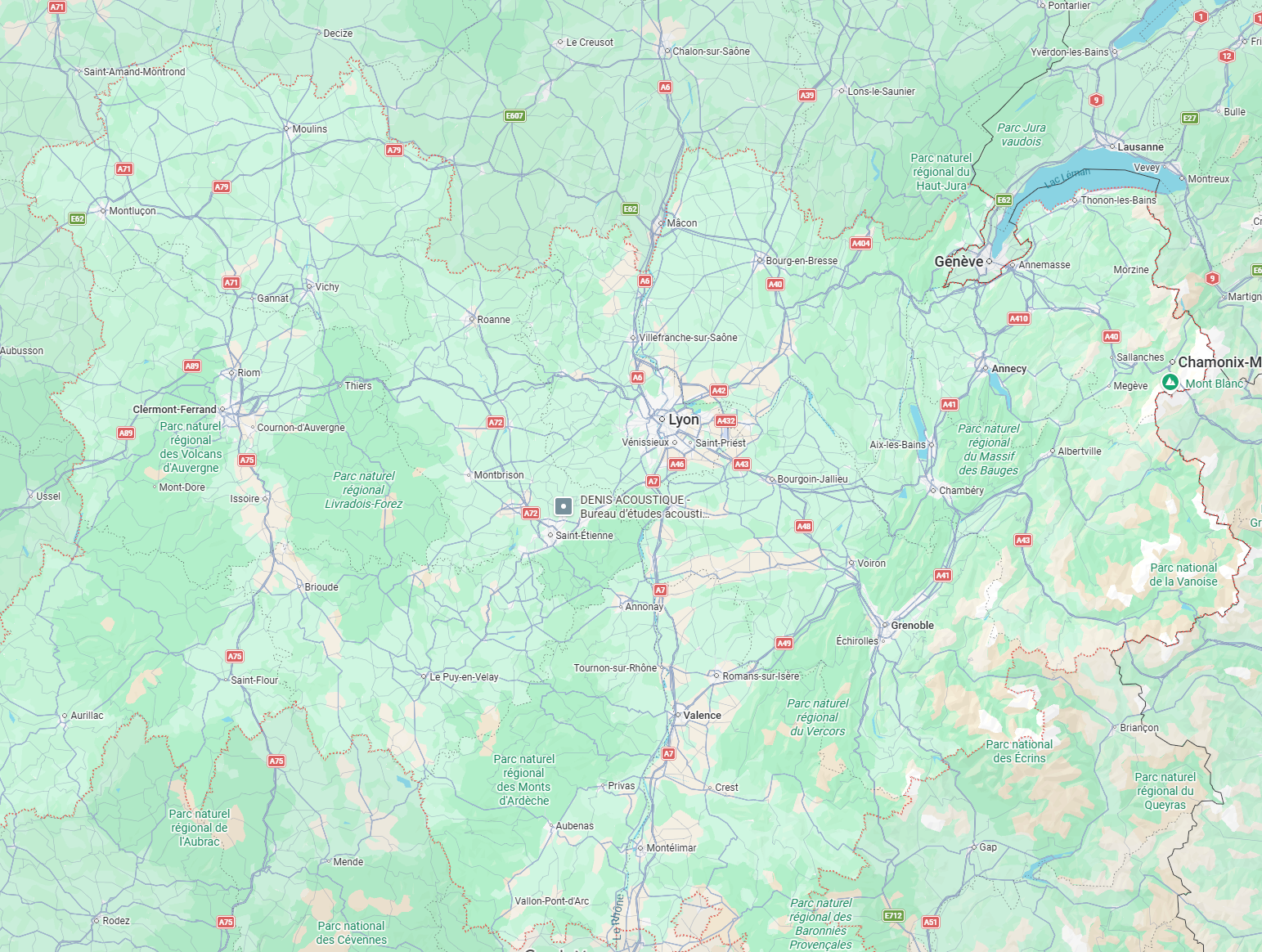 Zone intervention Auvergne-Rhône-Alpes